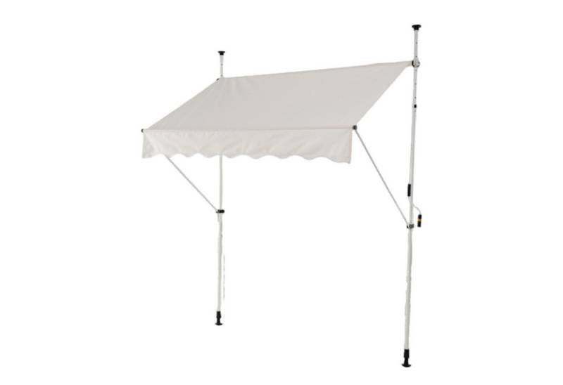 KOMFOTTEU Klemmmarkise mit Handkurbel, höhenverstellbar, UV-beständig & wasserabweisend von KOMFOTTEU