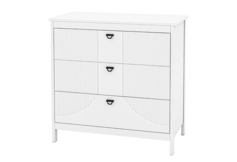 KOMFOTTEU Kommode, mit 3 Schubladen, Kippschutz, 80 x 40 x 79 cm von KOMFOTTEU