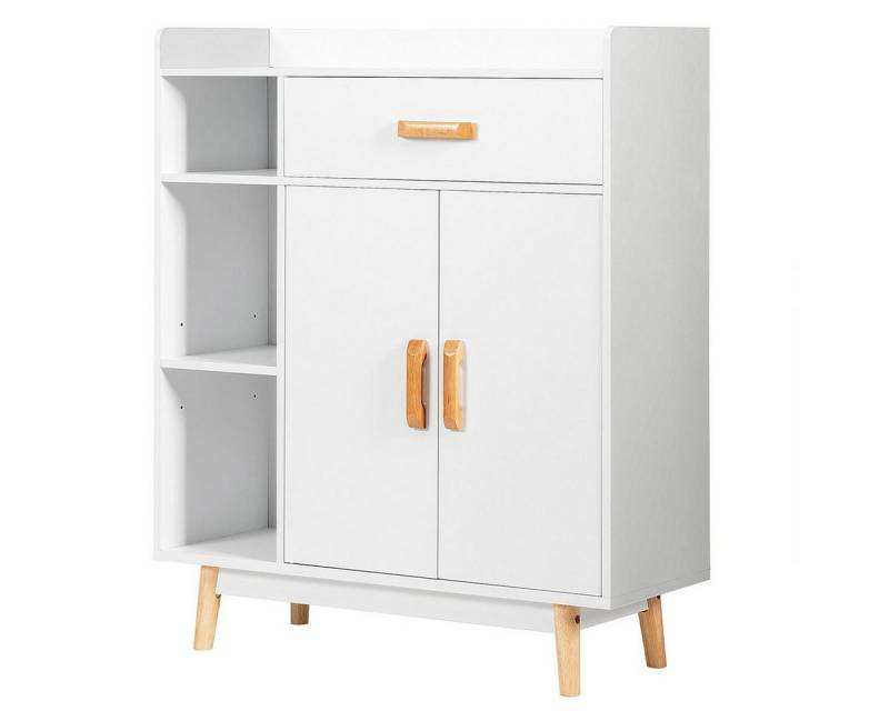 KOMFOTTEU Konsolentisch, mit Schubladen&offenen Regalen, 80 × 30 × 95 cm von KOMFOTTEU