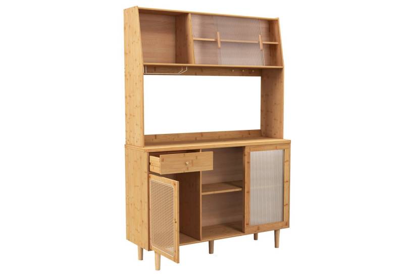 KOMFOTTEU Küchenbuffet Buffetschrank Hochschrank aus Bambus, 120 x 35 x 175 cm KOMFOTTEU Küchenbuffet Buffetschrank Hochschrank aus Bambus, 120 x 35 x 175 cm von KOMFOTTEU