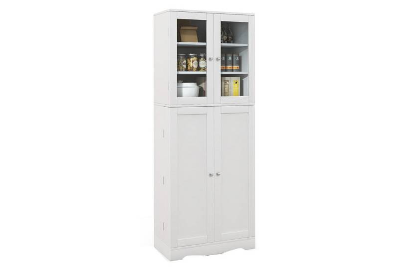 KOMFOTTEU Küchenbuffet Küchenschrank mit 2 Glastüren und Schrank von KOMFOTTEU