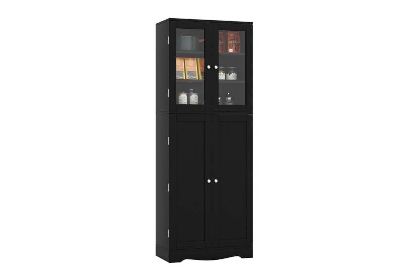 KOMFOTTEU Küchenbuffet Küchenschrank mit 2 Glastüren und Schrank von KOMFOTTEU