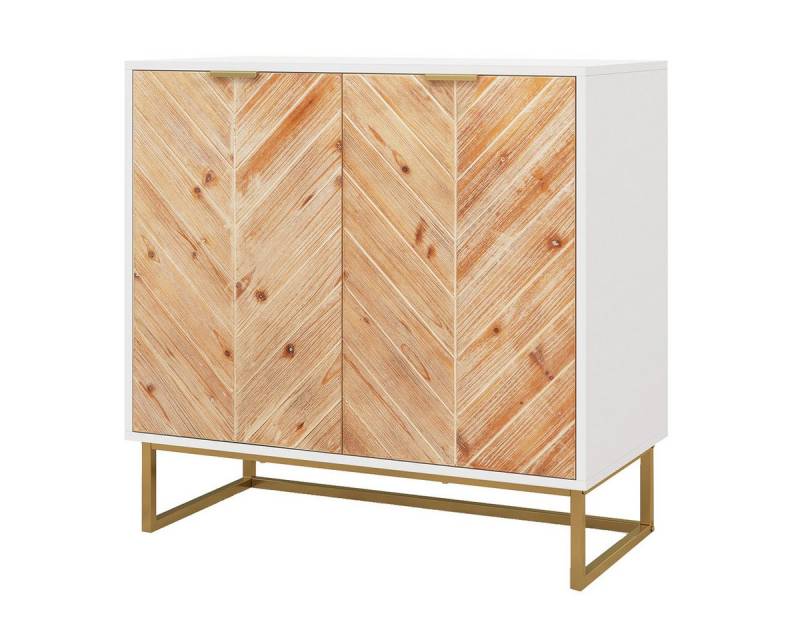 KOMFOTTEU Küchenbuffet Sideboard mit 2 Türen & Metallbeinen, 80 x 40 x 80 cm von KOMFOTTEU