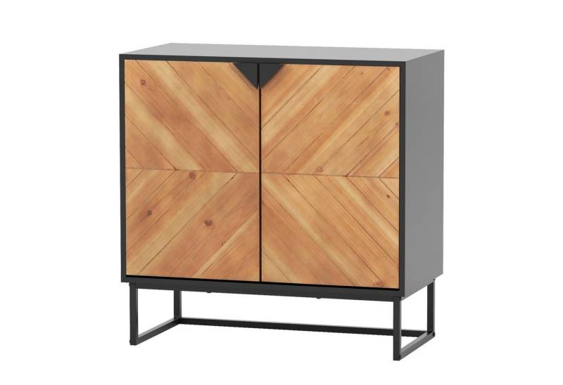 KOMFOTTEU Küchenbuffet Sideboard mit 2 Türen & Metallbeinen, 80 x 40 x 80 cm von KOMFOTTEU