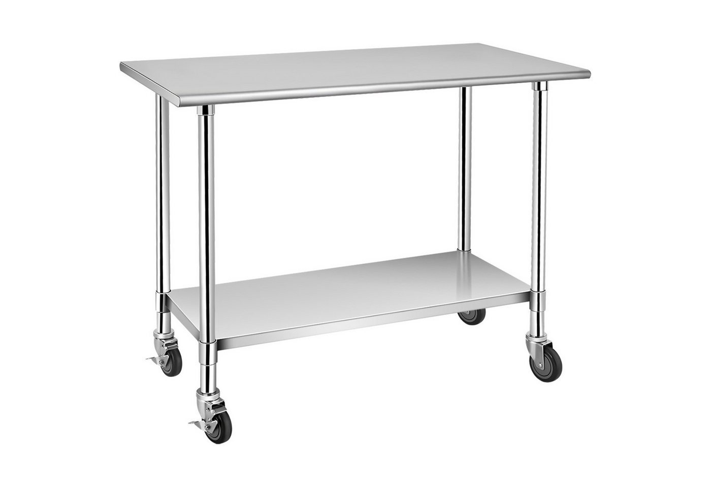 KOMFOTTEU Küchentisch Edelstahltisch, mit höhenverstellbarer Ablage, 122 x 61 x 90 cm KOMFOTTEU Küchentisch Edelstahltisch, mit höhenverstellbarer Ablage, 122 x 61 x 90 cm von KOMFOTTEU