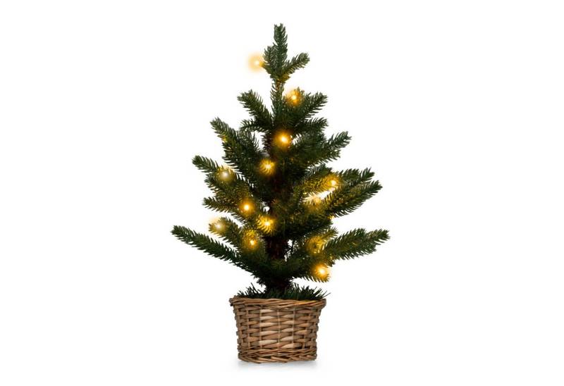 KOMFOTTEU Künstlicher Weihnachtsbaum, mit 20 Warmweißen LED-Lichtern von KOMFOTTEU
