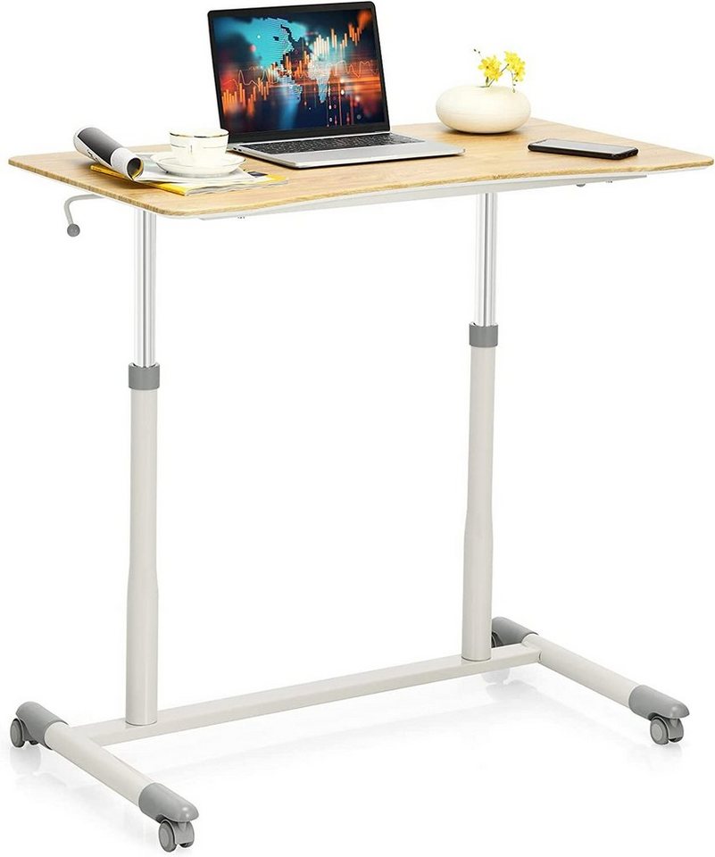 KOMFOTTEU Laptoptisch PC Tisch, mit Handkurbel, belastbar bis 30 kg von KOMFOTTEU