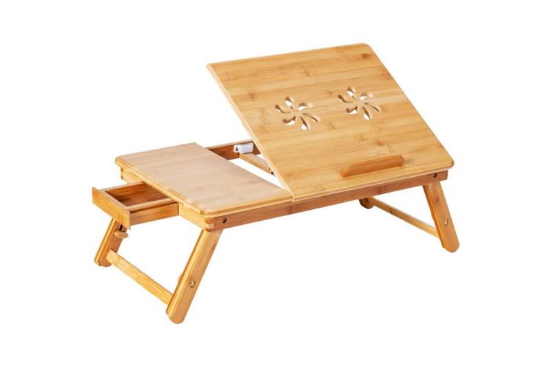 KOMFOTTEU Laptoptisch Serviertablett, klappbarer Notebook-Ständer, fürs Bett von KOMFOTTEU