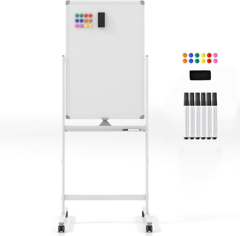 KOMFOTTEU Magnettafel Whiteboard, mit Ständer & Zubehör Set, 60 x 90cm von KOMFOTTEU