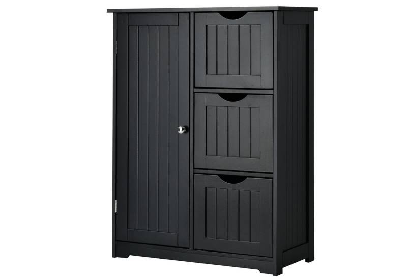 KOMFOTTEU Midischrank Badezimmerschrank mit 2 Ablagefächern,aus Holz von KOMFOTTEU