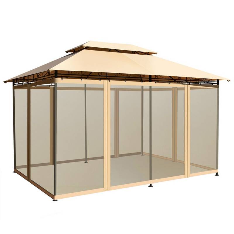 KOMFOTTEU Pavillon Gartenpavillon, mit abnehmbarem Netzbezug von KOMFOTTEU