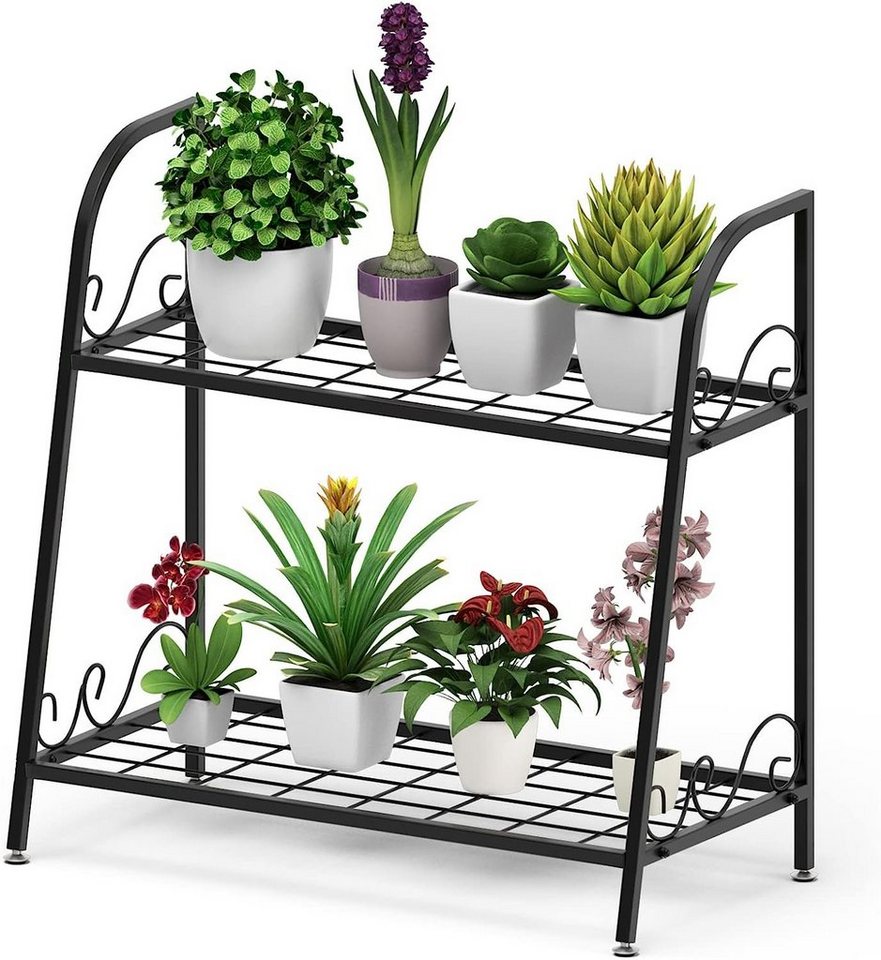 KOMFOTTEU Pflanzentreppe 2-Stufige Metall Blumentreppe, 63 x 30,5 x 61,5 cm KOMFOTTEU Pflanzentreppe 2-Stufige Metall Blumentreppe, 63 x 30,5 x 61,5 cm von KOMFOTTEU