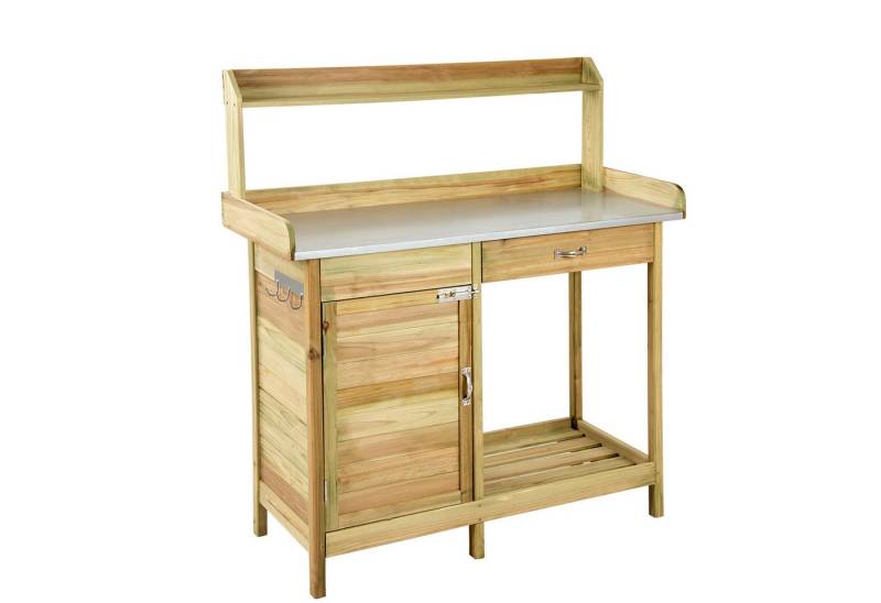 KOMFOTTEU Pflanztisch, Gärtnertisch mit Unterschrank & Schublade von KOMFOTTEU