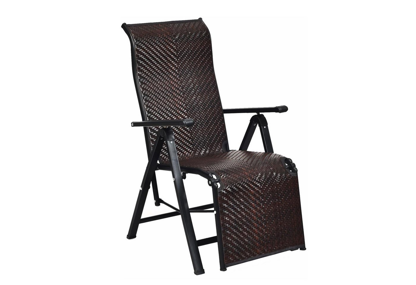 KOMFOTTEU Rattanstuhl Freizeitstuhl (1 St), Klappsessel aus PE-Rattan,verstellbarer Rückenlehne von KOMFOTTEU