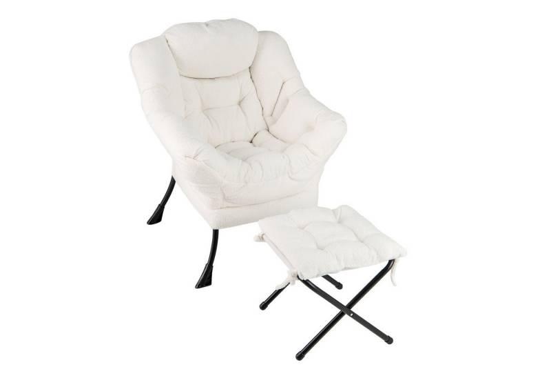 KOMFOTTEU Relaxsessel, Akzentstuhl mit Hocker, klappbarer Fußstütze von KOMFOTTEU