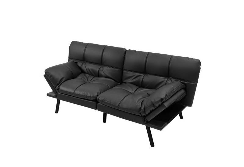 KOMFOTTEU Schlafsofa, 2 Sitzer Sofa Klappsofa mit Schlaffunktion von KOMFOTTEU