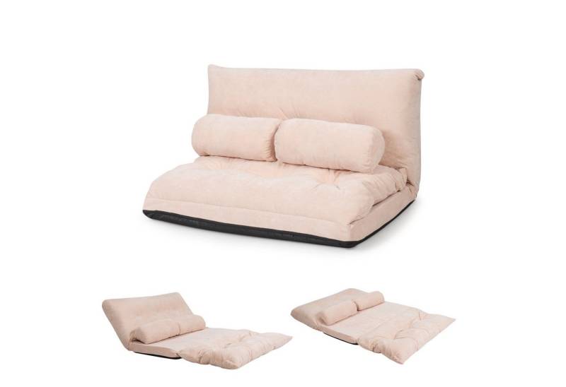 KOMFOTTEU Schlafsofa, 3 in 1 Sofabett mit Kissen & verstellbare Rückenlehne von KOMFOTTEU