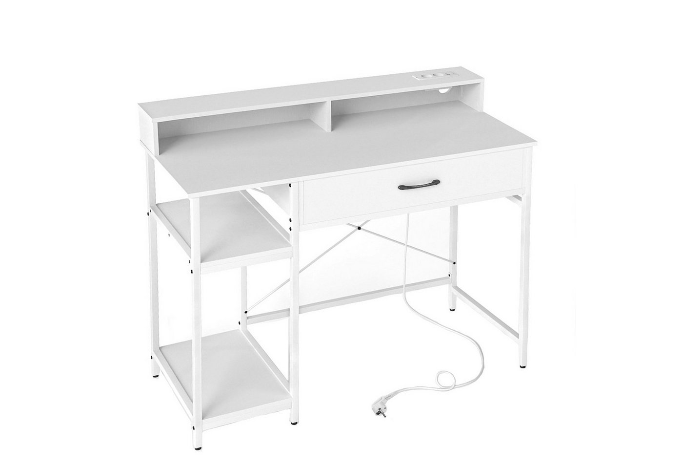 KOMFOTTEU Schreibtisch, Computertisch mit abnehmbaren Regal, integrierter Ladestation KOMFOTTEU Schreibtisch, Computertisch mit abnehmbaren Regal, integrierter Ladestation von KOMFOTTEU