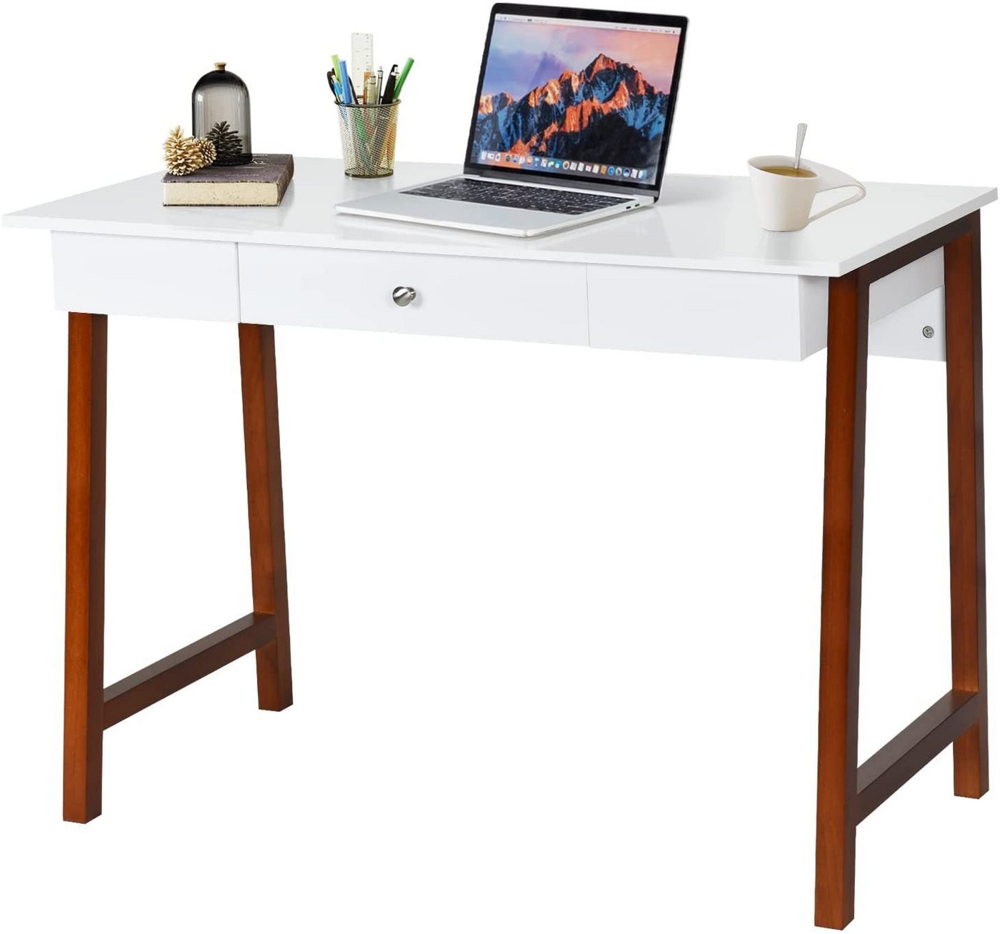 KOMFOTTEU Schreibtisch Arbeitstisch, mit Schublade, Belastbar bis 50 kg KOMFOTTEU Schreibtisch Arbeitstisch, mit Schublade, Belastbar bis 50 kg von KOMFOTTEU