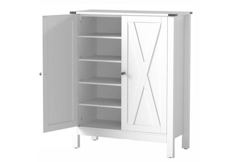 KOMFOTTEU Schuhschrank schuhkommode mit 5 Regalen, 80 x 35,5 x 100 cm von KOMFOTTEU
