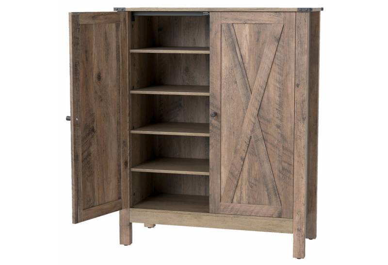 KOMFOTTEU Schuhschrank schuhkommode mit 5 Regalen, 80 x 35,5 x 100 cm von KOMFOTTEU