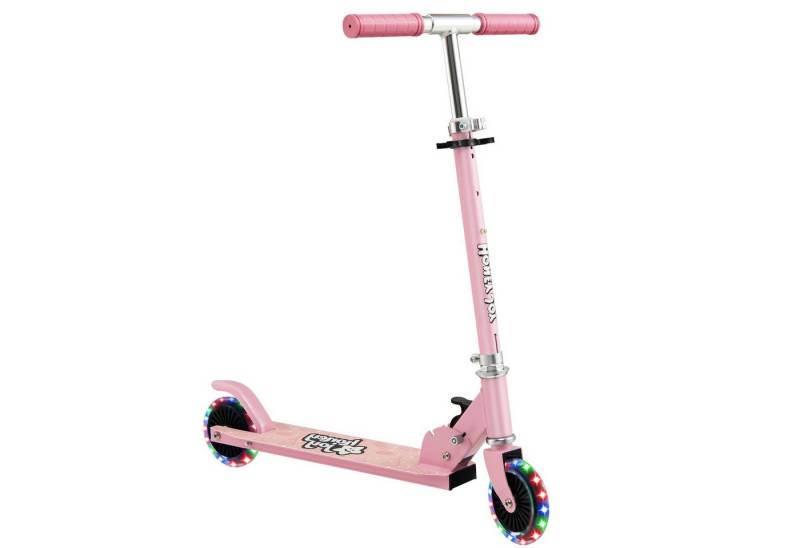KOMFOTTEU Scooter Cityroller, LED-Räder, höhenverstellbar & klappbar von KOMFOTTEU