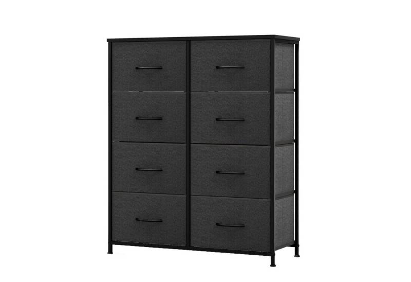 KOMFOTTEU Sideboard, mit 8 Stoffschubladen, 80 × 30 × 92cm von KOMFOTTEU