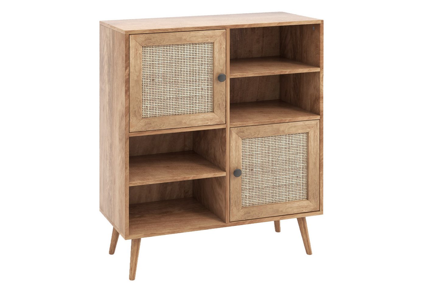 KOMFOTTEU Sideboard Küchenschrank, mit 4 offene Fächer von KOMFOTTEU