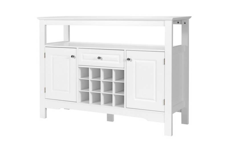 KOMFOTTEU Sideboard Küchenschrank mit Weinregal, 117 × 40,5 × 85,5 cm von KOMFOTTEU