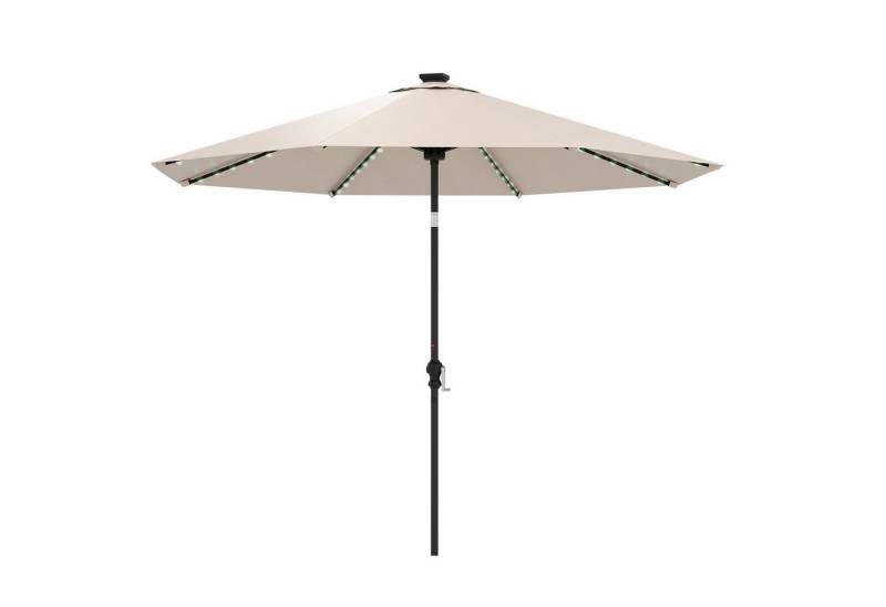 KOMFOTTEU Sonnenschirm, Terrassenschirm mit LED, 9 Modi von KOMFOTTEU