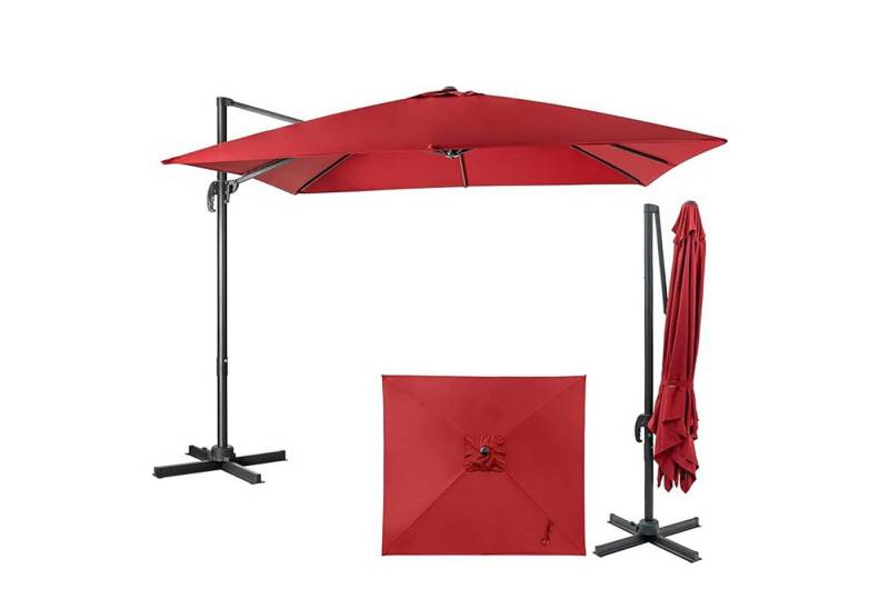 KOMFOTTEU Sonnenschirm 360° Drehbarer Ampelschirm, 8 Rippen & Kreuzbasis KOMFOTTEU Sonnenschirm 360° Drehbarer Ampelschirm, 8 Rippen & Kreuzbasis von KOMFOTTEU