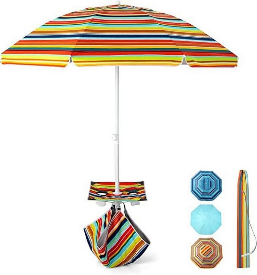 KOMFOTTEU Sonnenschirm Strandschirm, 200cm, höhenverstellbarer Gartenschirm von KOMFOTTEU