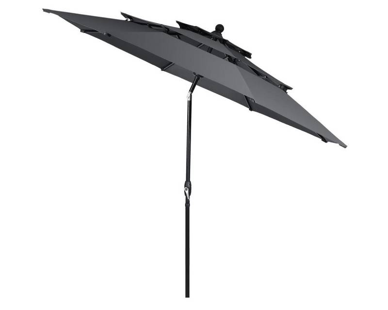 KOMFOTTEU Sonnenschirm Terrassenschirm, mit 8 Rippen & Kurbel-Mechanismus von KOMFOTTEU