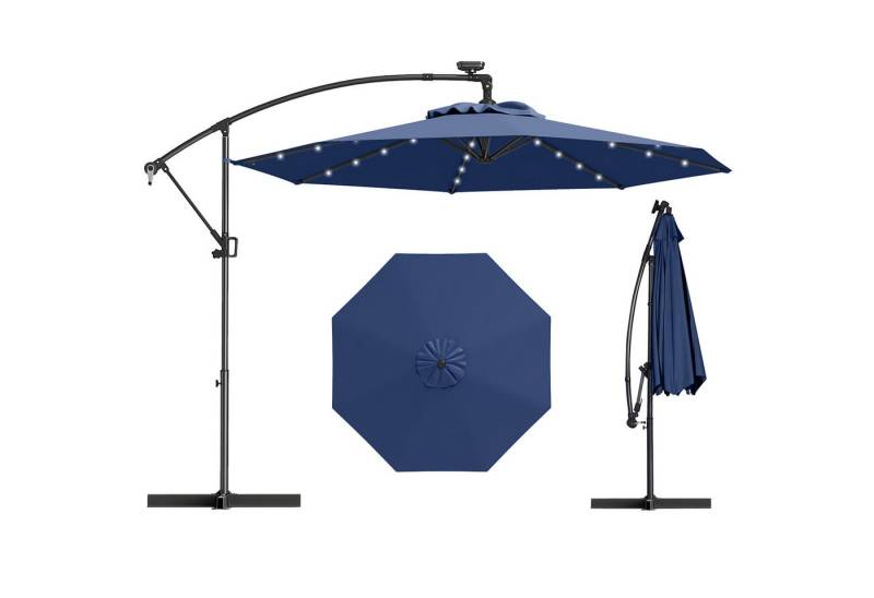 KOMFOTTEU Sonnenschirm mit 32 Solar-LED-Lichtern, höhenverstellbarer & drehbarer Ampelschirm KOMFOTTEU Sonnenschirm mit 32 Solar-LED-Lichtern, höhenverstellbarer & drehbarer Ampelschirm von KOMFOTTEU