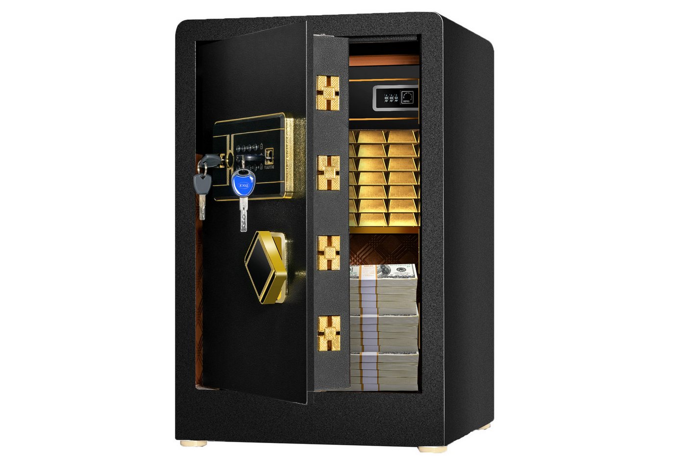 KOMFOTTEU Tresor mit Elektronischem Code & Schlüssel, verstellbares Regal KOMFOTTEU Tresor mit Elektronischem Code & Schlüssel, verstellbares Regal von KOMFOTTEU