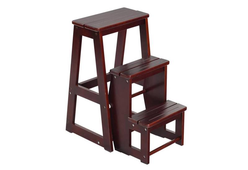 KOMFOTTEU Tritthocker Leiterstuhl 3 Stufen, aus Kiefernholz, klappbar, Tragfähigkeit 130kg KOMFOTTEU Tritthocker Leiterstuhl 3 Stufen, aus Kiefernholz, klappbar, Tragfähigkeit 130kg von KOMFOTTEU