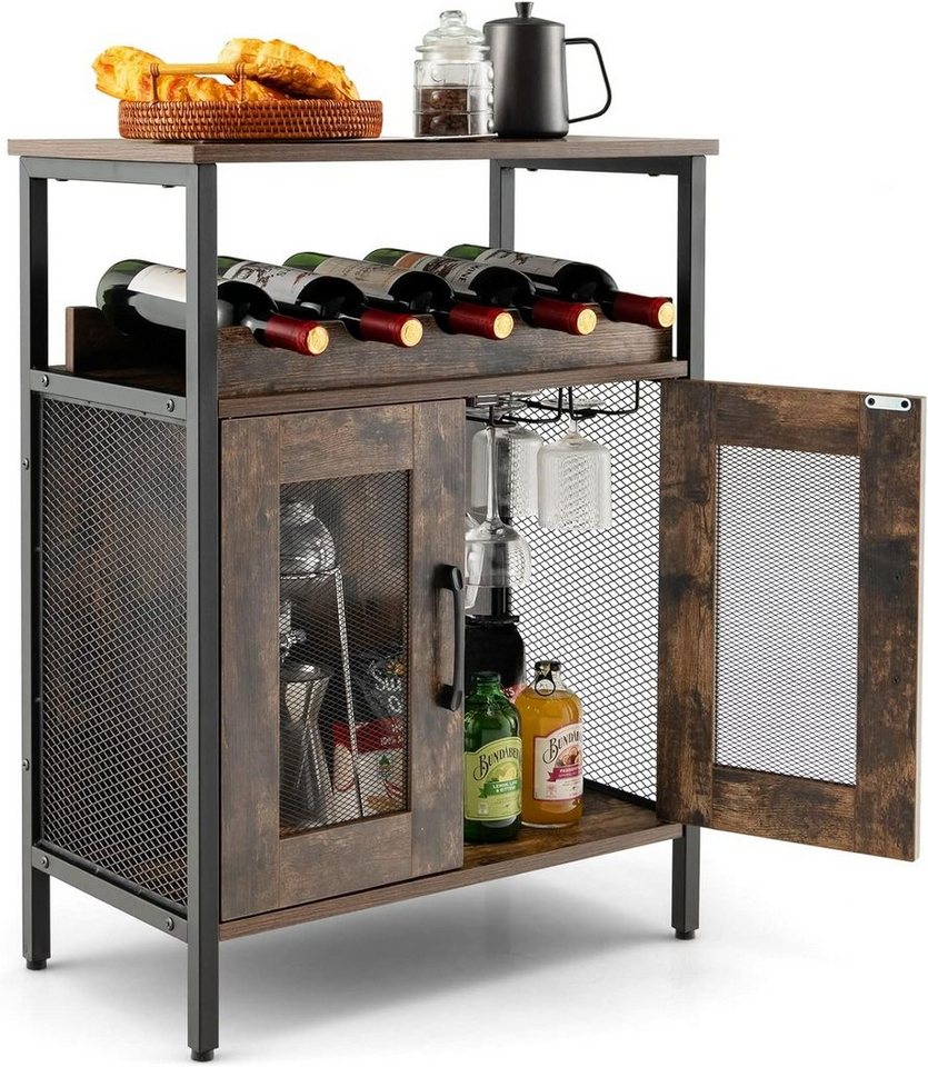 KOMFOTTEU Weinregal Küchenschrank, mit abnehmbarem Weinregal & 6 Glashalter KOMFOTTEU Weinregal Küchenschrank, mit abnehmbarem Weinregal & 6 Glashalter von KOMFOTTEU