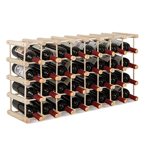 KOMFOTTEU Weinregal für 40 Flaschen, Flaschenregal aus Holz, Flaschenständer erweiterbar, Weinflaschenhalter freistehend, Weinständer für Küche, Bar, 85 x 44 x 24 cm KOMFOTTEU Weinregal für 40 Flaschen, Flaschenregal aus Holz, Flaschenständer erweiterbar, Weinflaschenhalter freistehend, Weinständer für Küche, Bar, 85 x 44 x 24 cm von KOMFOTTEU