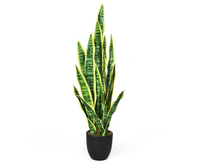 Kunstpflanze Sansevieria Trifasciata Prain, KOMFOTTEU, Höhe 90 cm, mit Echten Stämmchen von KOMFOTTEU