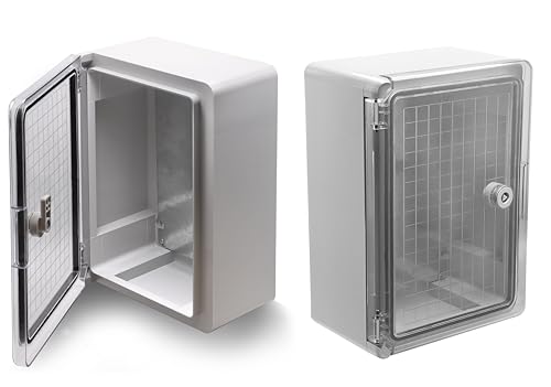 Schaltschrank 250 x 350 x 150 mm Mit Sichtür Verteilerkasten IP65 ABS Lichtgrau verzinkter Montageplatte Verriegelung Tür mit umlaufender Dichtung Gehäuse Leergehäuse Solar leer Schrank 25x35x15 cm Schaltschrank 250 x 350 x 150 mm Mit Sichtür Verteilerkasten IP65 ABS Lichtgrau verzinkter Montageplatte Verriegelung Tür mit umlaufender Dichtung Gehäuse Leergehäuse Solar leer Schrank 25x35x15 cm von KOMIB KOMpaniyeh International Business