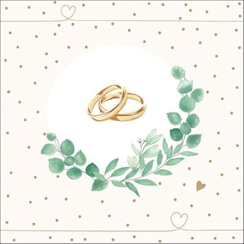 20 Servietten Ringe an Efeu wei? | Hochzeit | Heirat | Verlobung | Tischdeko 33x33cm von KOMIRO