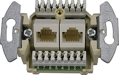 KOMOS 19821ABG ISDN Dose Unterputz, Wand Reinweiß (RAL 9010) von KOMOS