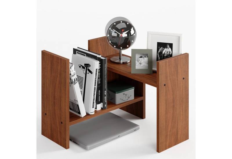 KOMTO Bücherregal Shelf K Tischregal Schreibtisch Aufsatzregal Desktop Regal Klein, Küchenregal Stehend für Arbeitsplatte 51-97 х 20 х 40 cm von KOMTO