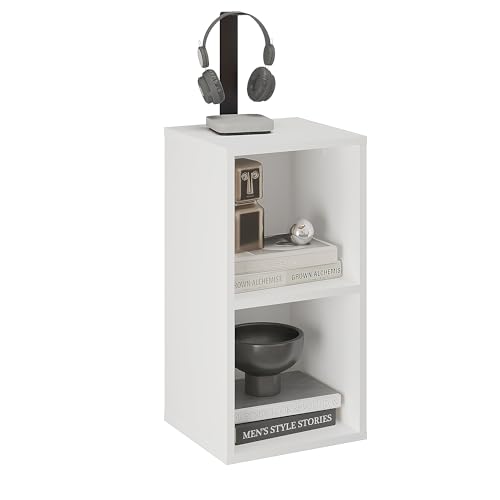 KOMTO Bücherregal Weiß – Regal mit 2 Fächern, Würfelregal, Standregal Schmal für Wohnzimmer, Kinderzimmer, Schlafzimmer | Nubo Cube Regal 31,4 x 60,8 x 29 cm KOMTO Bücherregal Weiß – Regal mit 2 Fächern, Würfelregal, Standregal Schmal für Wohnzimmer, Kinderzimmer, Schlafzimmer | Nubo Cube Regal 31,4 x 60,8 x 29 cm von KOMTO