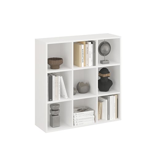 KOMTO Bücherregal Weiß – Regal mit 9 Fächern, Würfelregal, Standregal für Wohnzimmer, Kinderzimmer, Schlafzimmer | Cube Regal 90,6 x 92 x 29 cm KOMTO Bücherregal Weiß – Regal mit 9 Fächern, Würfelregal, Standregal für Wohnzimmer, Kinderzimmer, Schlafzimmer | Cube Regal 90,6 x 92 x 29 cm von KOMTO
