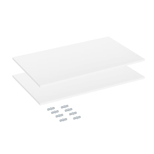 KOMTO Einlegeböden für Schränke Weiß - Regalboden mit Befestigung Einlegeboden Kleiderschrank Spanplatte für Cube Modulschränke | Platte 866 х 510 х 16 mm von KOMTO