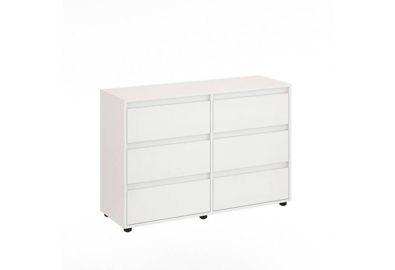 KOMTO Kommode KOMTO Kommode mit 6 Schubladen – Linoa von KOMTO