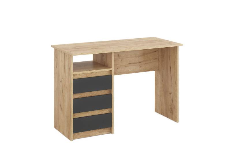KOMTO Schreibtisch Oslo 110 Schreibtisch mit Schubladen Bürotisch Computertisch, Büro PC-Tisch Kinderschreibtisch mit Stauraum 110 x 50 x 74 cm von KOMTO