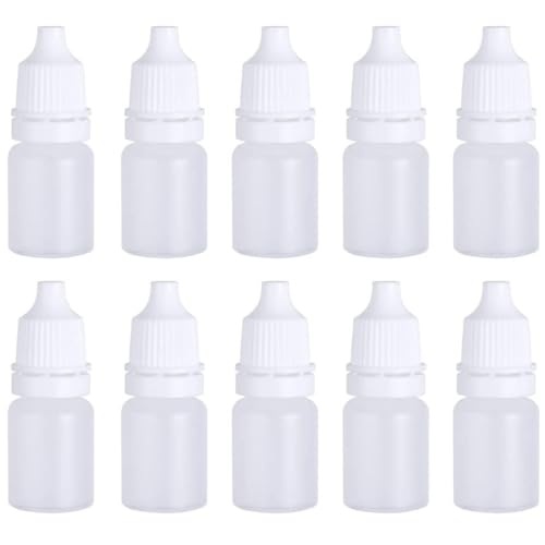 KOMUNJ 10 Stück Tropfflaschen 5ml Quetschflaschen Flexible Liquid Flaschen 5ml Flaschen Behälter mit Deckel Leere Squeezable Fläschchen von KOMUNJ