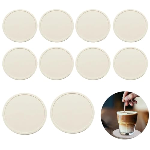 KOMUNJ 10Er Untersetzer Gläser Silikon,Glasuntersetzer,Runde Design-Glasuntersetzer,Rutschfest und Isoliert Untersetzer für Getränke,Tassen,Bar,Glas - Tischuntersetzer Silikonuntersetzer-Reis Weißgrau KOMUNJ 10Er Untersetzer Gläser Silikon,Glasuntersetzer,Runde Design-Glasuntersetzer,Rutschfest und Isoliert Untersetzer für Getränke,Tassen,Bar,Glas - Tischuntersetzer Silikonuntersetzer-Reis Weißgrau von KOMUNJ